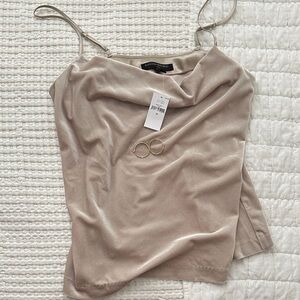 Banana Republic Beige/Gold Velvet Camisole